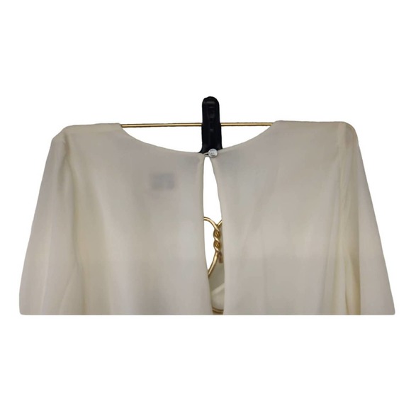 NWT NEW Show‎ Me Your MUMU Jocelyn White Long Sleeve Sheer Maxi Dress XL - Picture 8 of 13